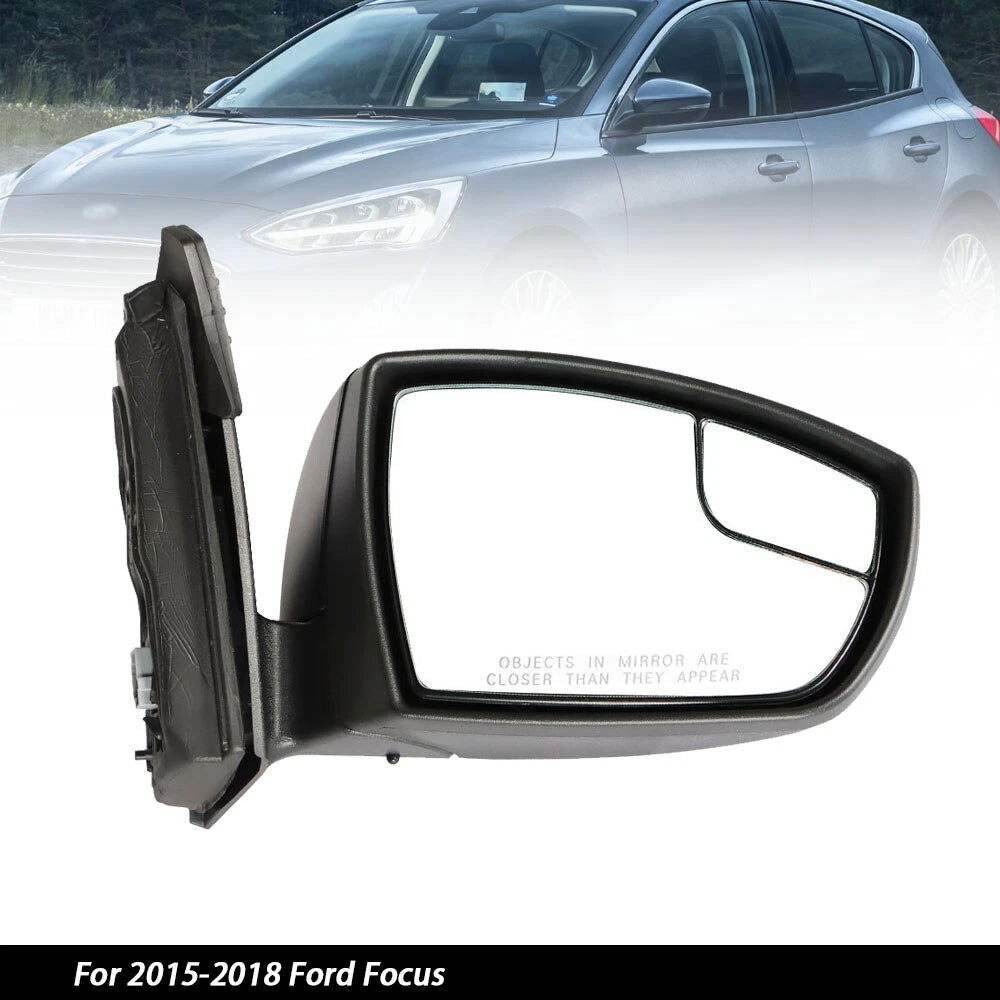 Passenger Side View Mirror for Ford Focus (2015–2018) Black RH