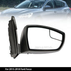 Passenger Side View Mirror for Ford Focus (2015–2018) Black RH