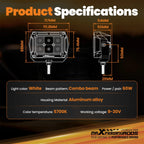 60W LED Auxiliary Lights for Offroad Truck (12V 24V)