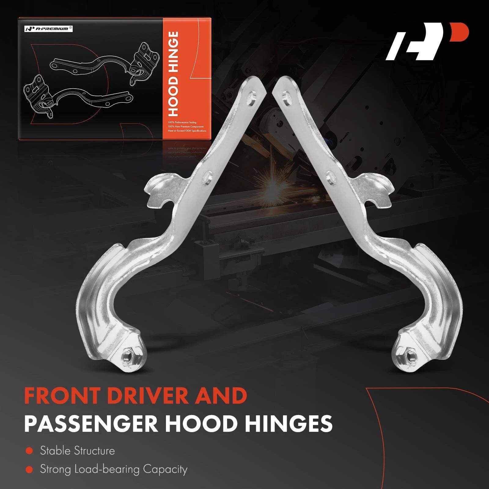 2X Front Hood Hinge for Dodge Durango, Jeep Grand Cherokee (2011–2023)