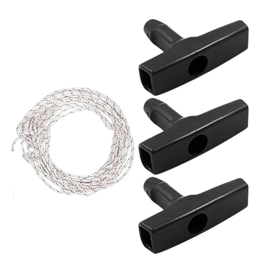 Pull Cord Starter Rope Kit for Snowblower (33ft, 3 Handles)