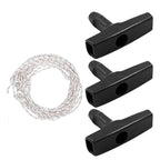 Pull Cord Starter Rope Kit for Snowblower (33ft, 3 Handles)
