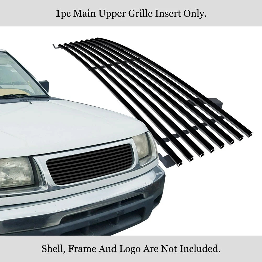 Stainless Black Billet Grille Insert for Nissan Frontier (1998-2000)