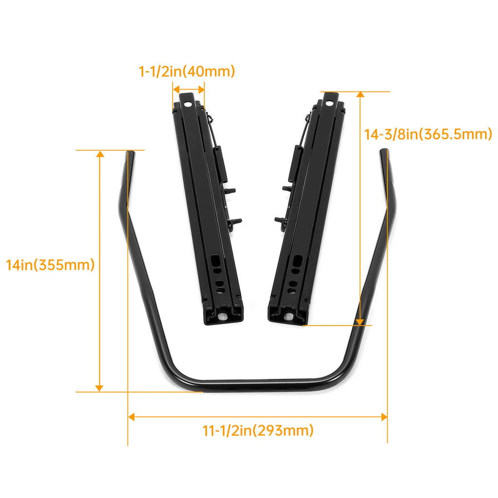 Dual Locking Racing Bucket Seat Sliders Mounting Brackets Universal