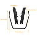 Dual Locking Racing Bucket Seat Sliders Mounting Brackets Universal