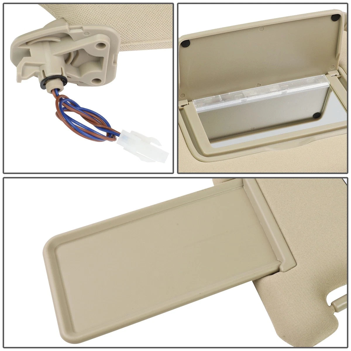 OE Style Interior Passenger Sun Visor for Pathfinder/Infiniti (2013–2019) Beige