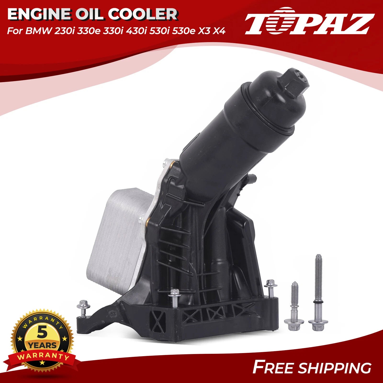 Engine Oil Cooler Filter Housing for BMW 230i 330e 330i 430i 530i 530e X3 X4 (2017–2023)