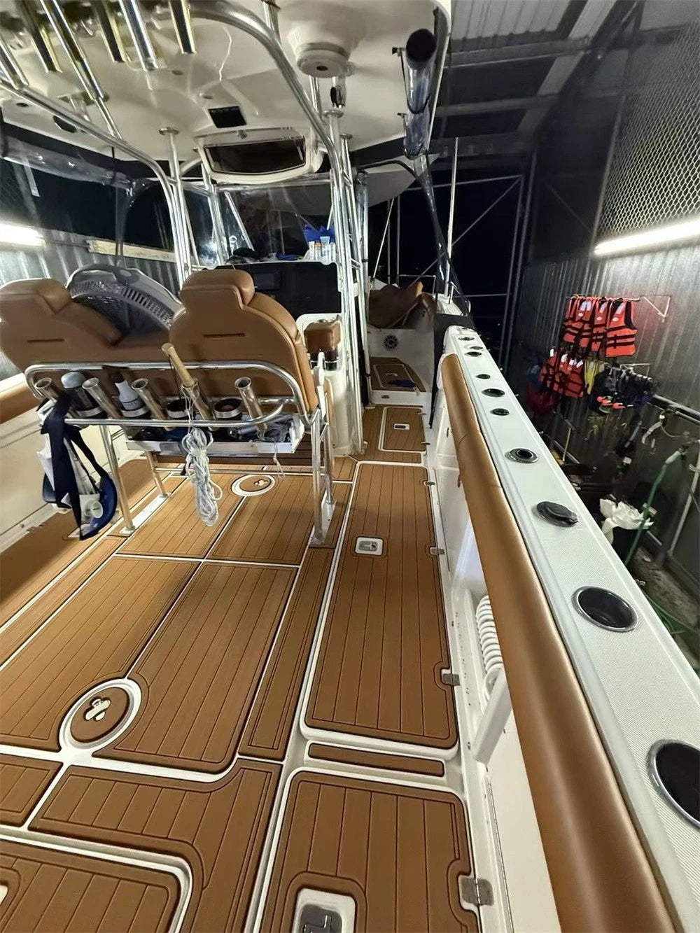 EVA Foam Teak Deck Floor Mat for Century 3200 CC (2005)