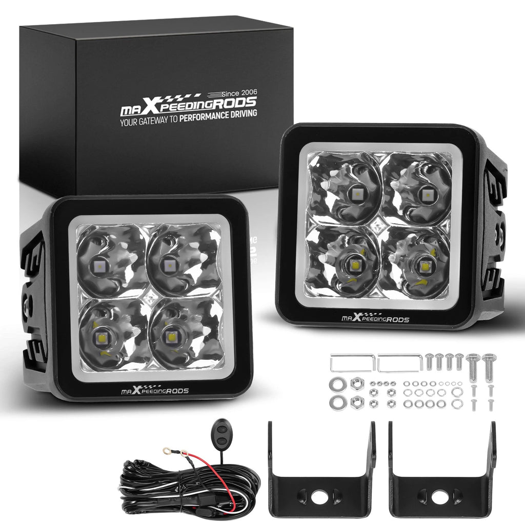 120W LED Auxiliary Lights 3.3in 12000lm DRL 9-30V for GMC Sierra 1500/2500HD (2014–2023)