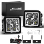 120W LED Auxiliary Lights 3.3in 12000lm DRL 9-30V for GMC Sierra 1500/2500HD (2014–2023)