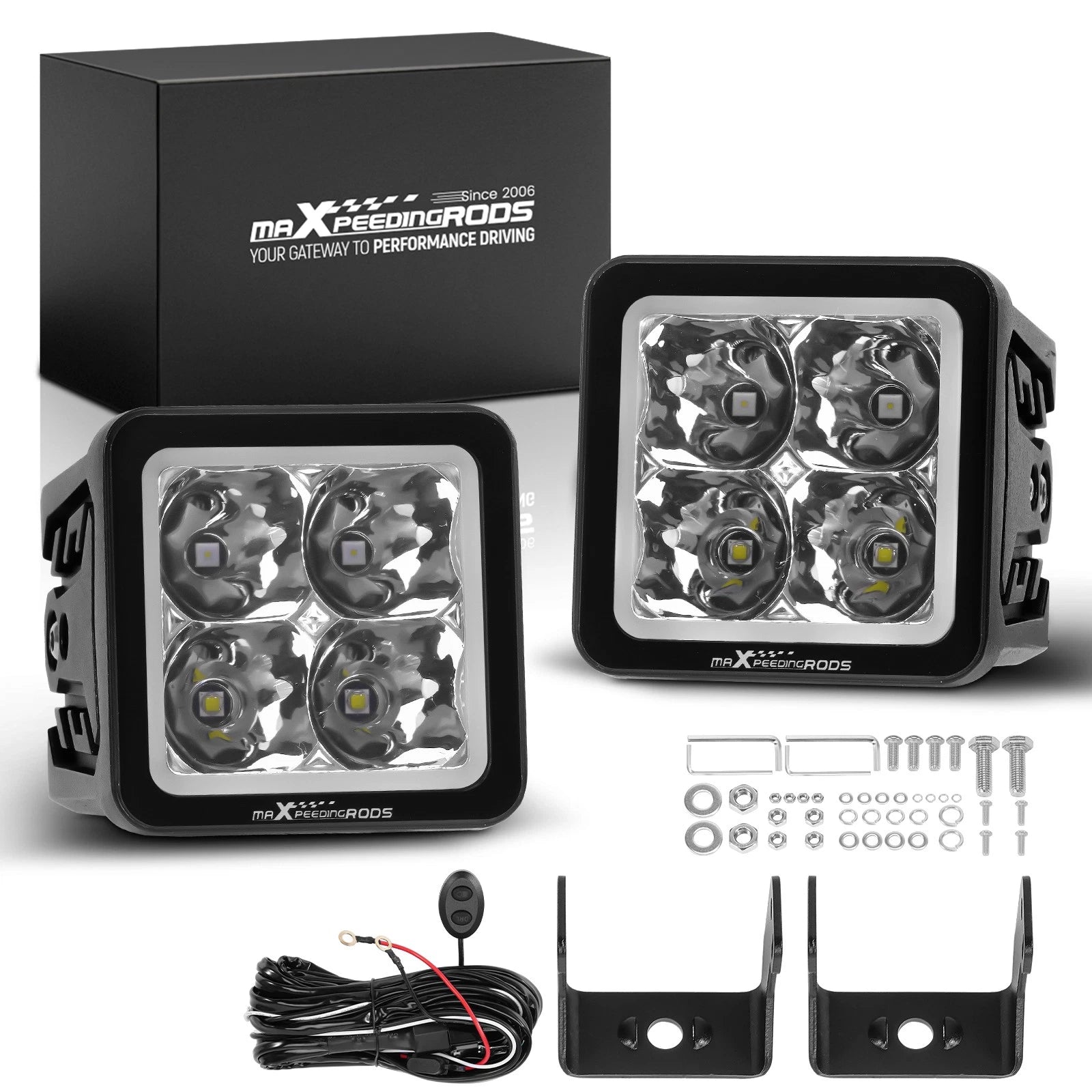 120W LED Auxiliary Lights 3.3in 12000lm DRL 9-30V for GMC Sierra 1500/2500HD (2014–2023)