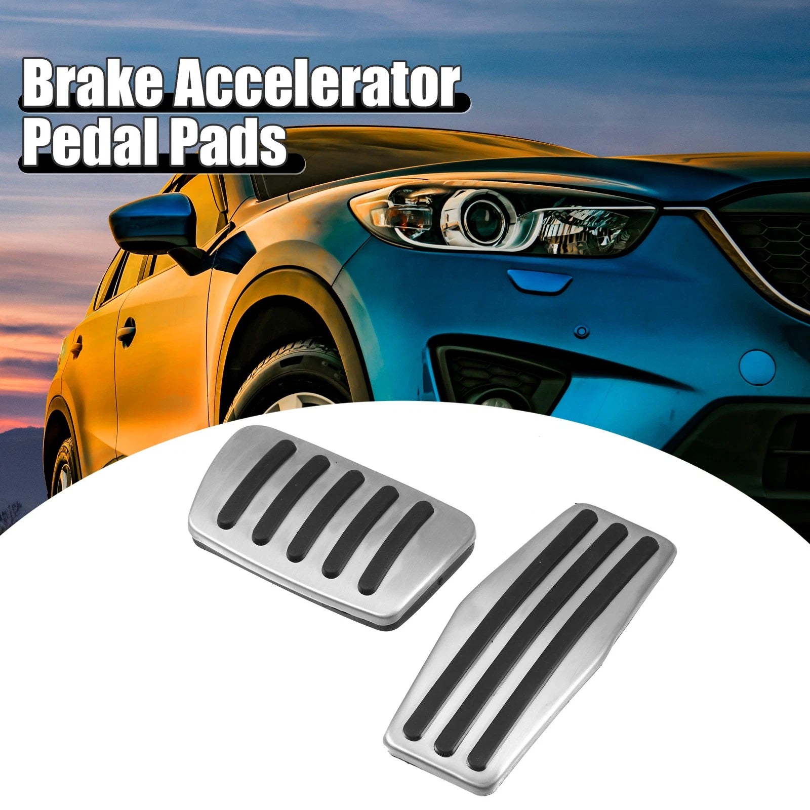 2 Pcs Brake Gas Accelerator Pedal Covers for Cadillac Buick 