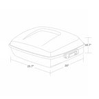 Chopped Trunk Backrest Mount Rack for Harley Road Glide (2014–Up)