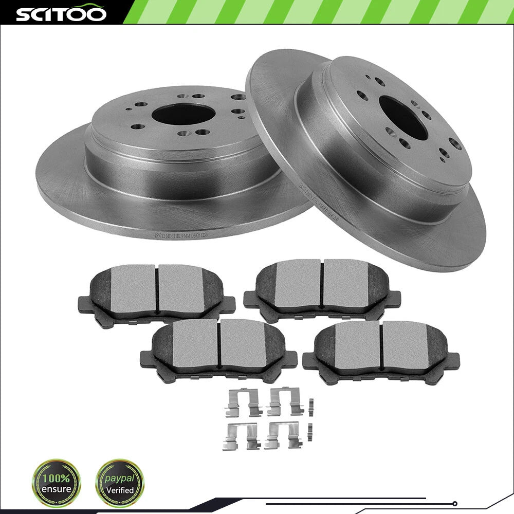 Rear Brake Rotors and Pads for Acura ZDX MDX Honda Pilot Odyssey (2007–2015)