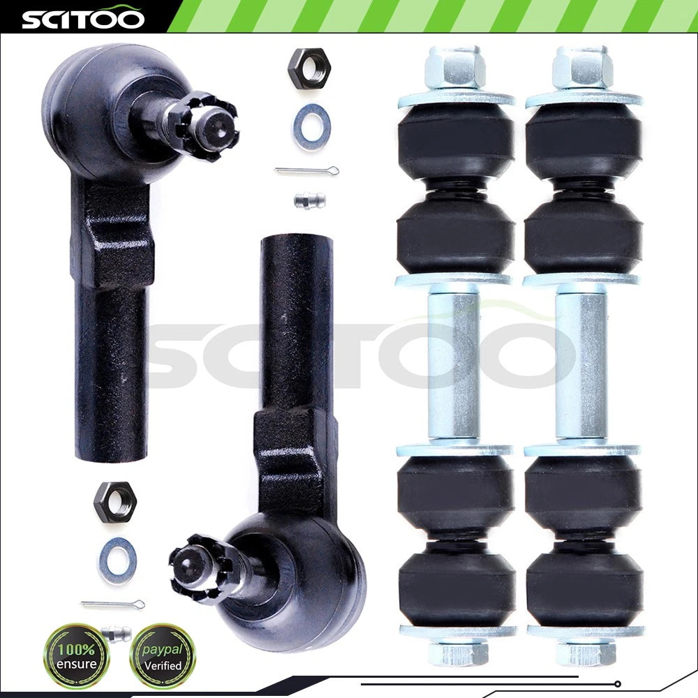 Set of 4 Front Tie Rod End Sway Bar End for Buick LeSabre Pontiac Bonneville (2000–2005)