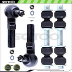 Set of 4 Front Tie Rod End Sway Bar End for Buick LeSabre Pontiac Bonneville (2000–2005)