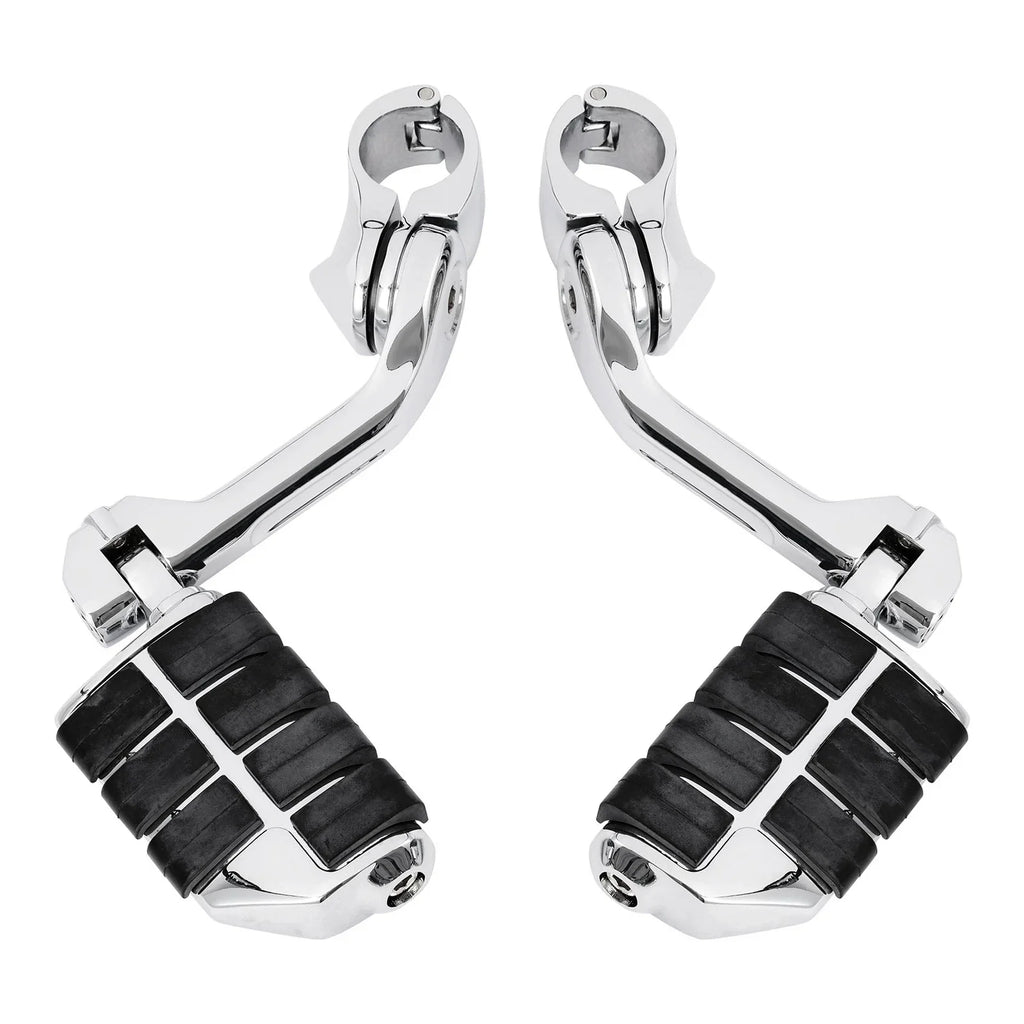 1-1/4" Chrome Footpeg Footrest Mount for Harley Touring Engine Guard
