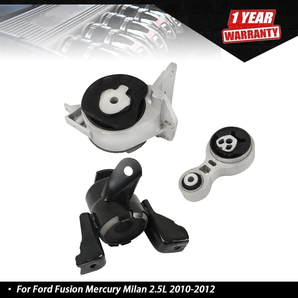 3X Engine and Transmission Mounts for Ford Fusion Mercury Milan (2010–2012)