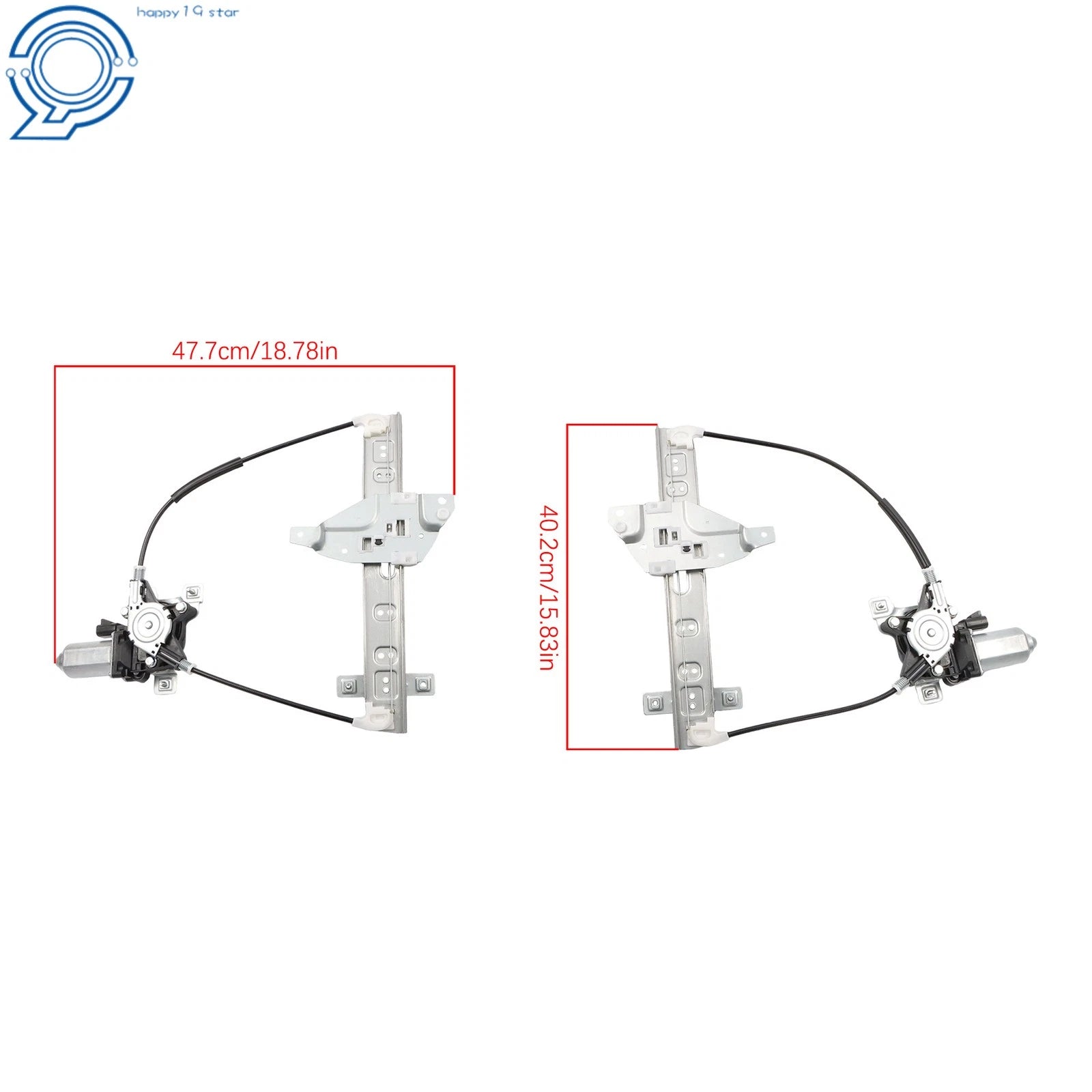 Set of 2 Rear Left+Right Power Window Regulators w/ Motor for Chevrolet Impala (2000–2005)