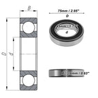 Deep Groove Ball Bearing 45x75x16mm for Various Models (6009VV)