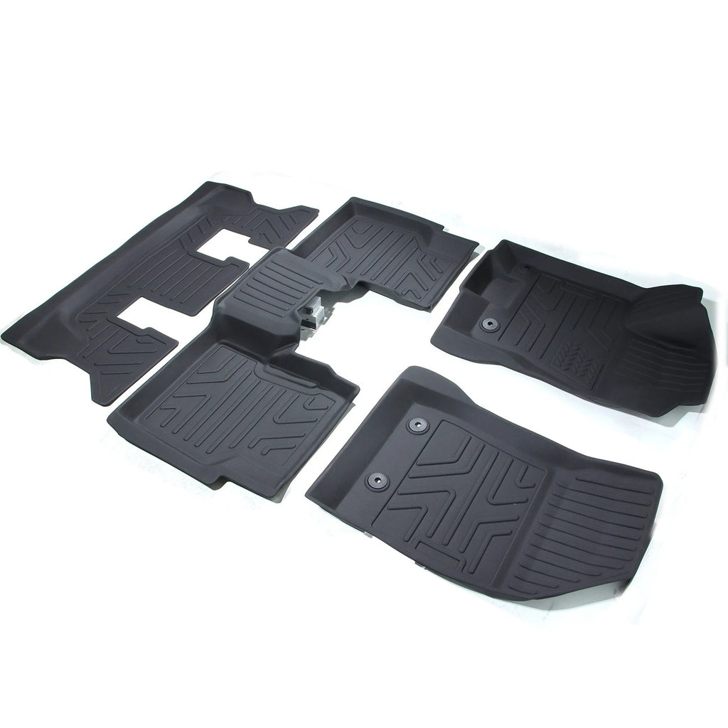Set of 3 Row Floor Mats for Jeep Commander (2022–2026) TPE Rubber All Weather