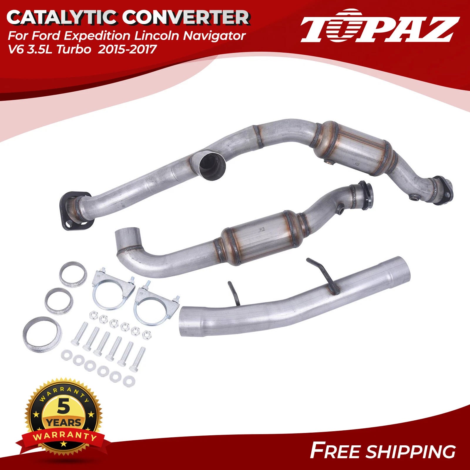 Catalytic Converter for Ford Expedition Lincoln Navigator (2015–2017) Turbo