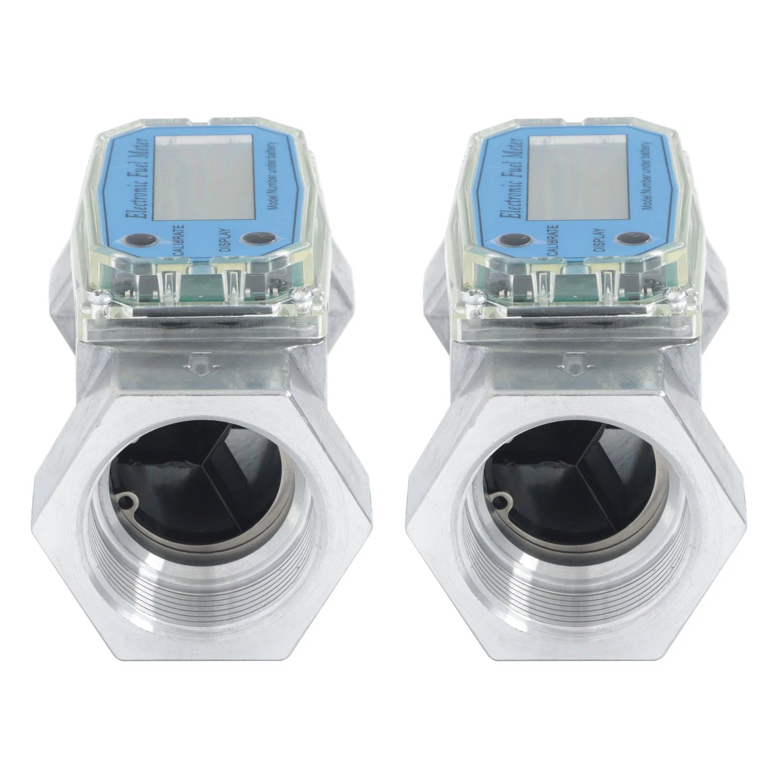 2X Digital Turbine Flow Meter 1.5" for Liquid Flow Measurement
