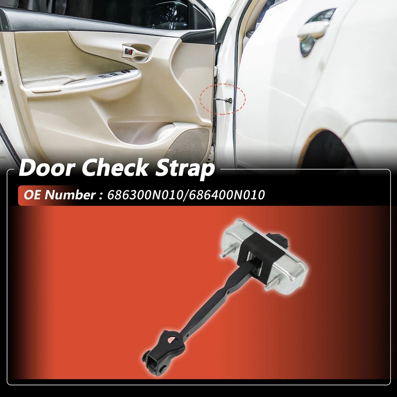 Rear Left/Right Door Check Strap for Toyota Crown (2005–2009) No.686300N010