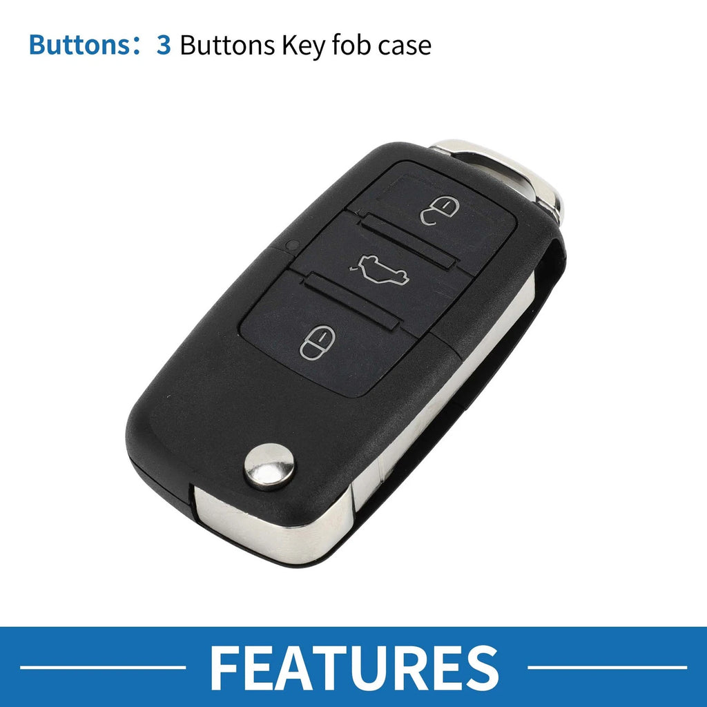 3 Button Keyless Entry Remote Fob Shell Case for Volkswagen Passat (2002–2005)