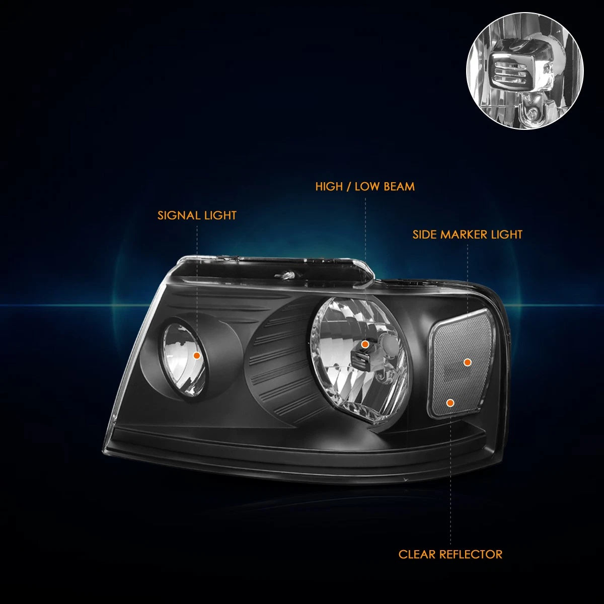 OE Style Headlights for Ford F150 (2004–2008) & Lincoln Mark LT (2006–2008)