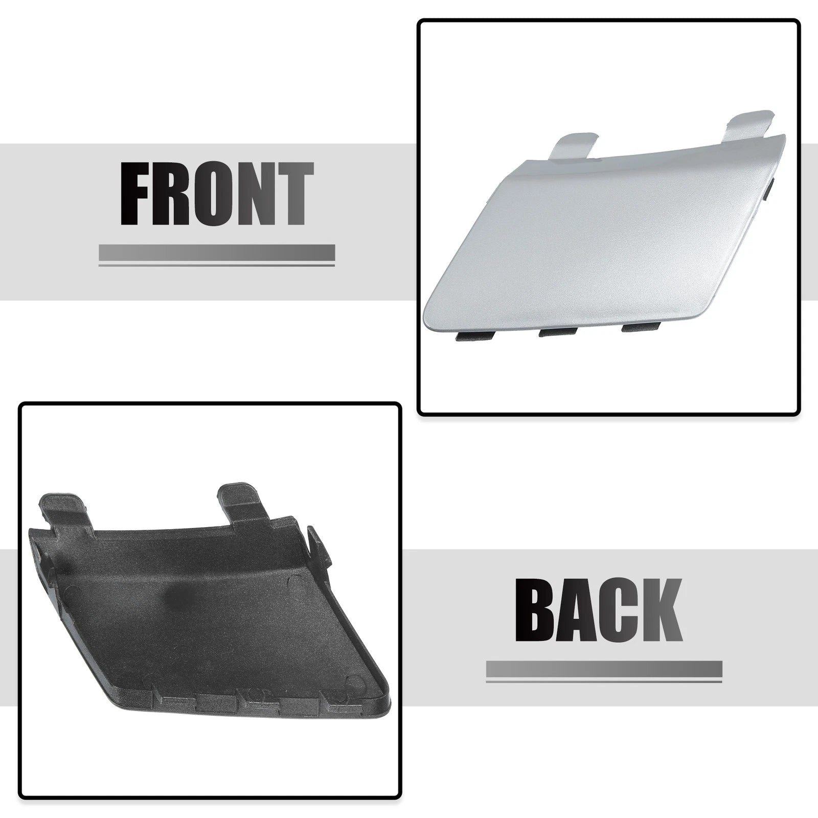 Bumper Tow Hook Cover for Volkswagen (Silver Tone)