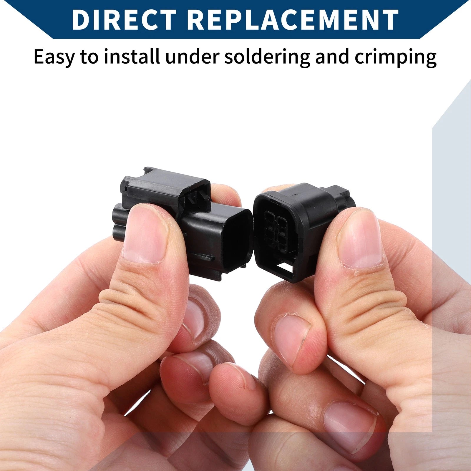 Set of 4 Pin LED Headlight Connector Plug for Honda 