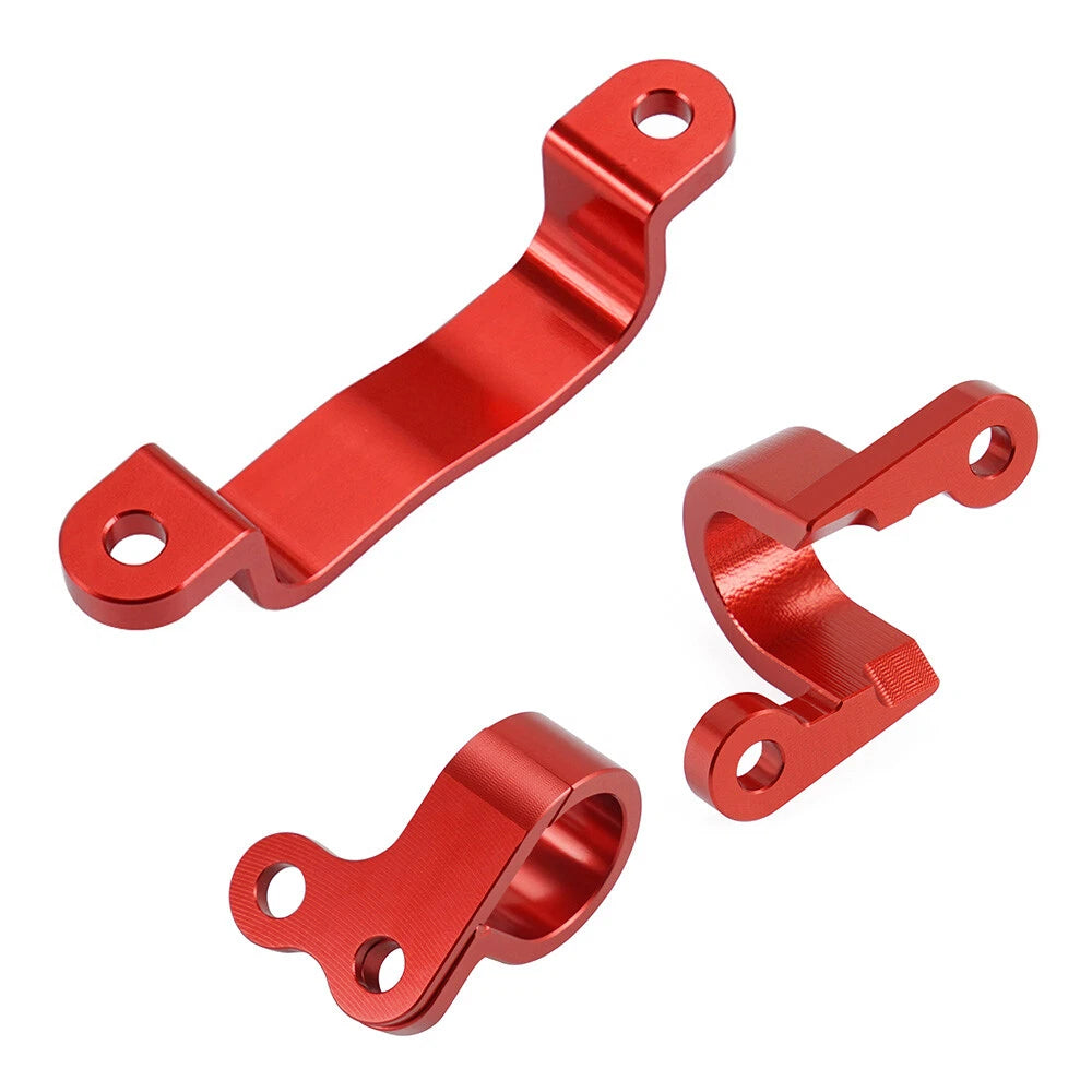 Set of 2 Billet Rear Brake Line Hose Clamps for Honda CRF 450R (2002–2012)