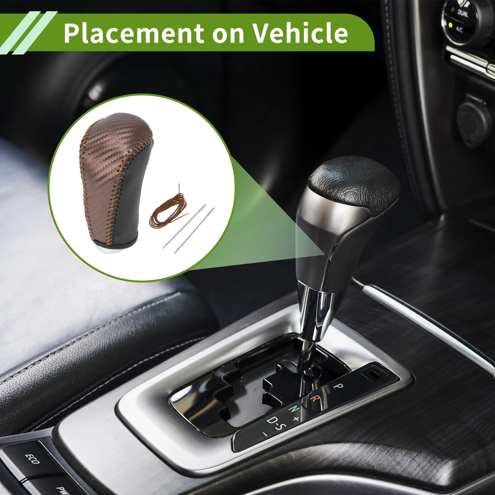 Carbon Fiber Gear Shift Knob Cover for Nissan Altima (2013–2018)