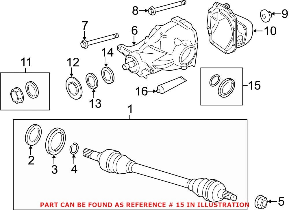 Drive Axle Differential Shaft Seal for BMW G20 F32 G12 G06 (2019–2023)