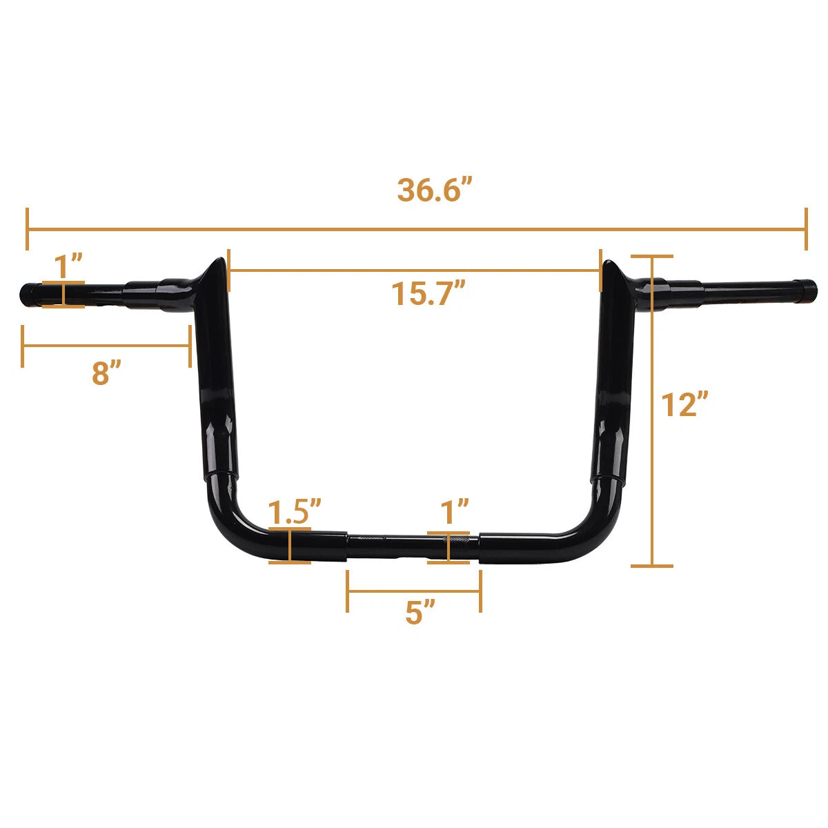12" Meathook Ape Hanger Handlebar for Harley Street Electra Glide (1982–2022)