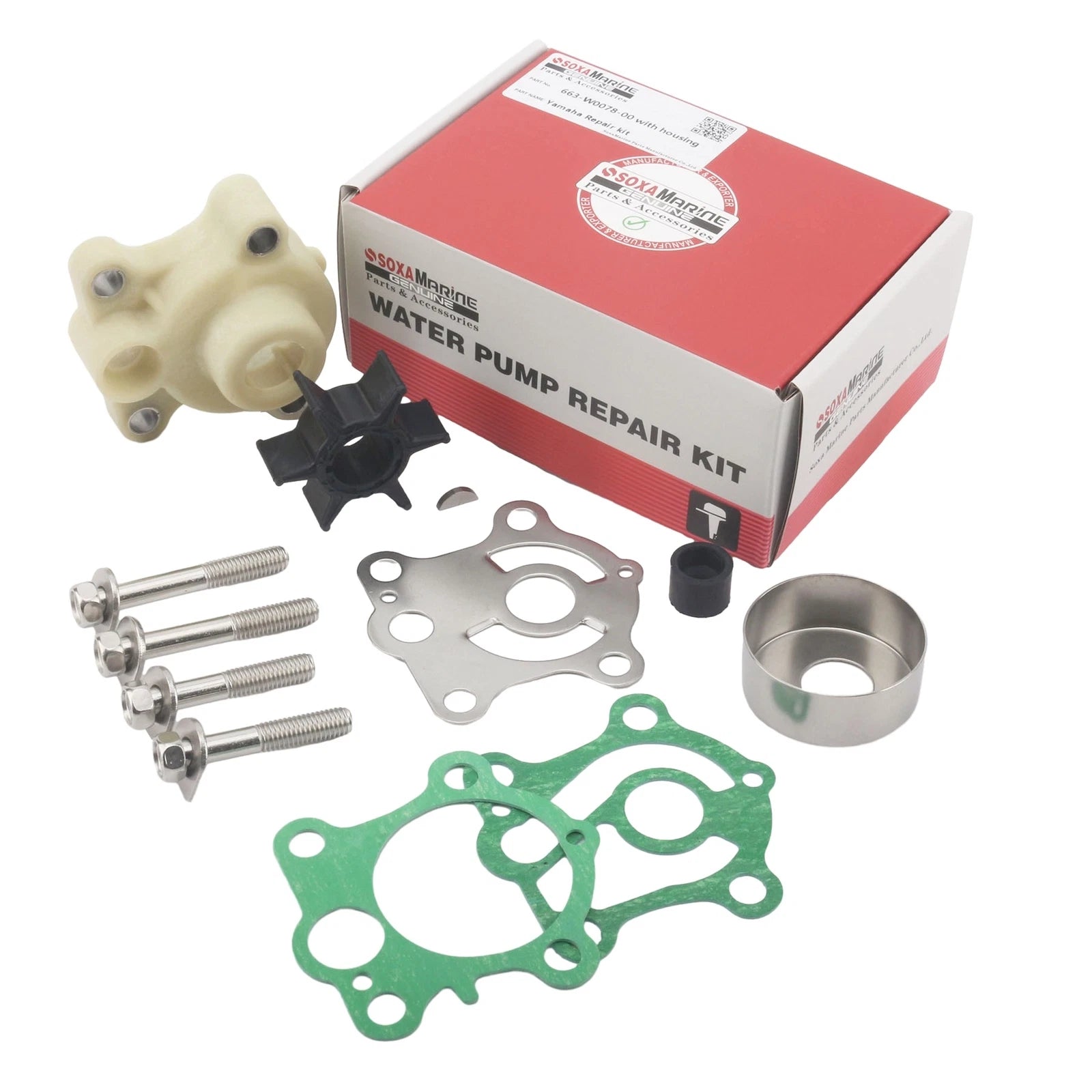 Water Pump Rebuild Service Kit for Yamaha Outboard (663-W0078-00)