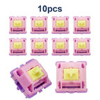 Set of 10 Pre Lubricated 5-Pin Linear Switches for Mechanical Keyboard