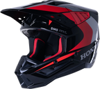 Alpinestars M5 Off-Road Helmet for Honda S (DOT & ECE) - Black/Red, Medium