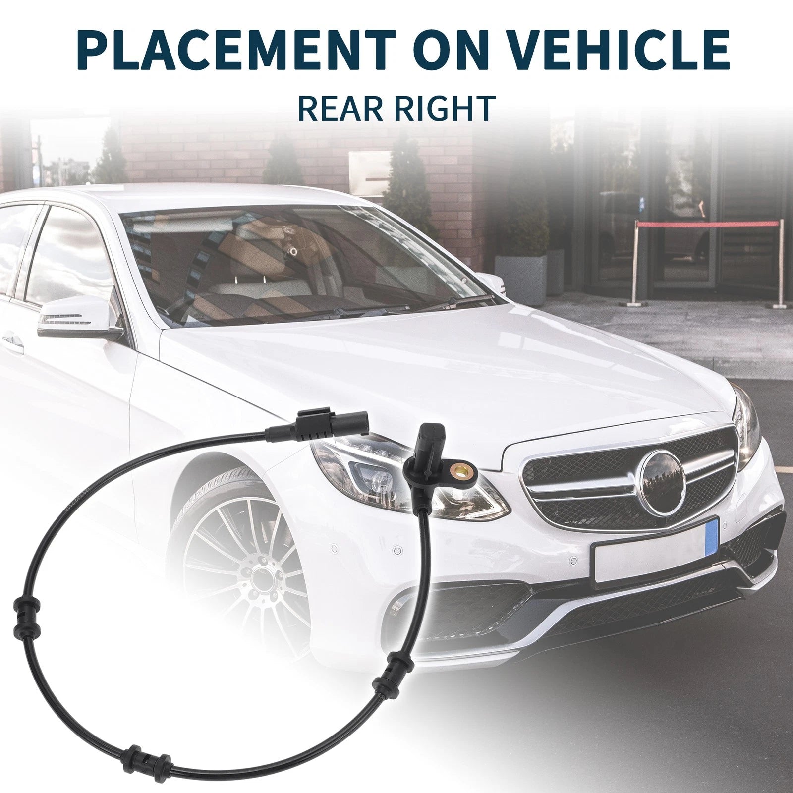 2 Pcs Rear Right ABS Wheel Speed Sensor for Mercedes-Benz ML350 (2006–2011) No.A1635422118