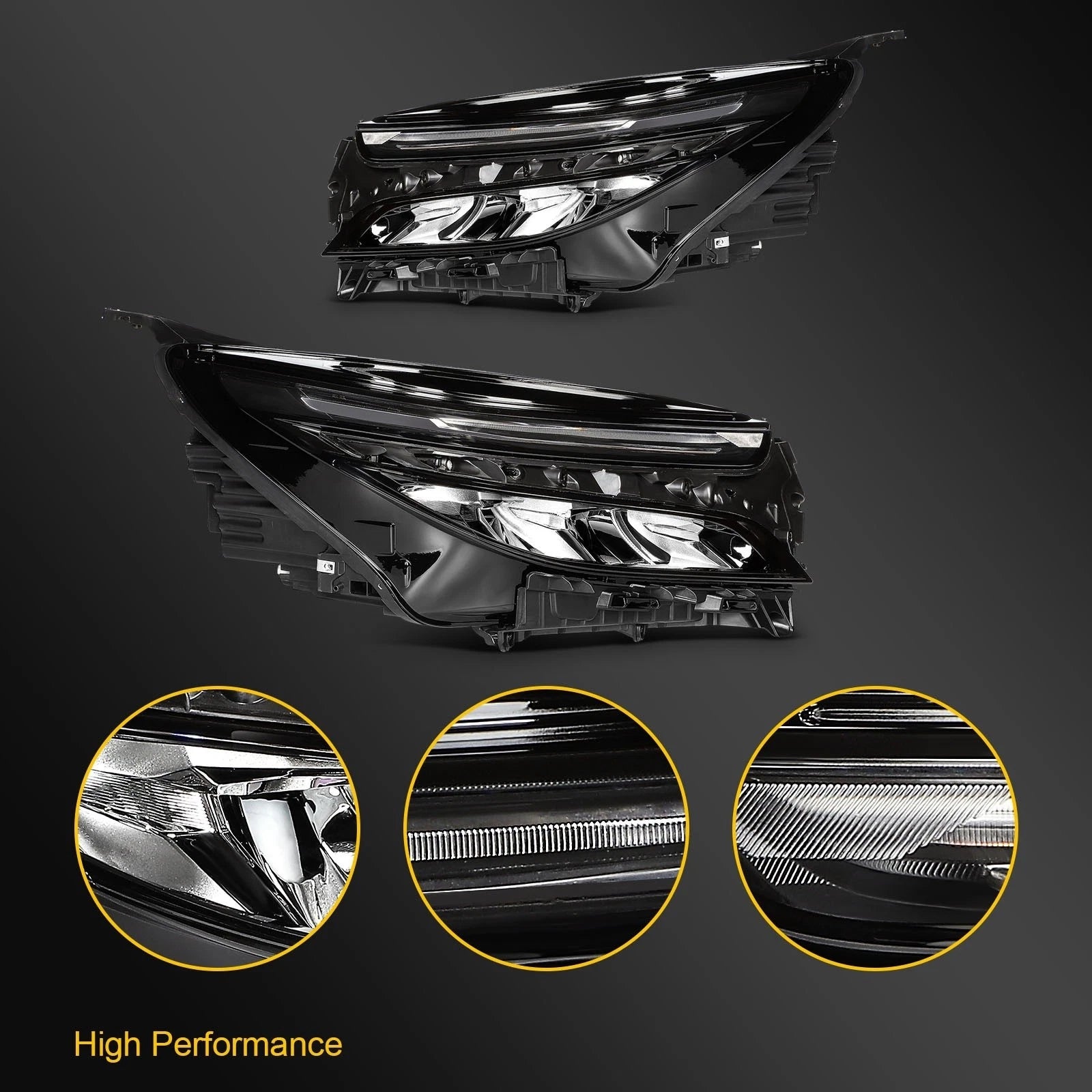 2X Full LED Headlights for Chevy Equinox (2022–2024)