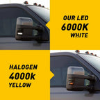 LED Side Mirror Marker Lights for Ford F250 F350 (2008–2016) White/Amber