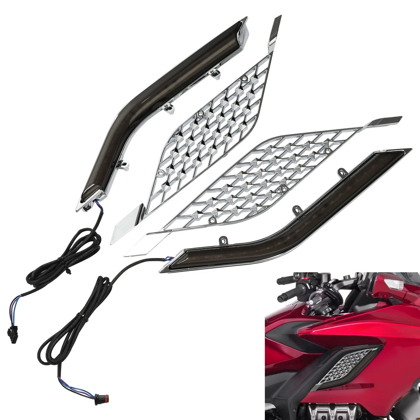 LED Radiator Grill Panel Lights for Honda Goldwing 1800 GL1800B (2018–Present)