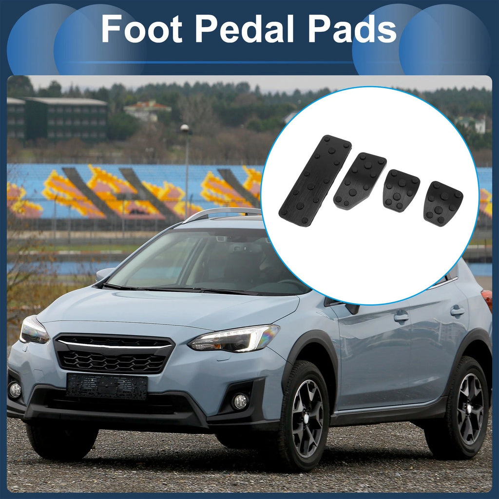 Set of 4 Foot Accelerator Pedal Covers for Subaru XV (2018–2021) Black