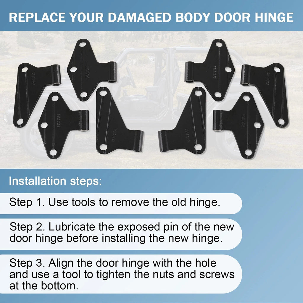 Body Hinge Set for Jeep Wrangler JK 4 Door (2007–2018)