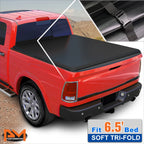 Vinyl Soft Top Tri-Fold Tonneau Cover for Toyota Tundra (2007–2018) 6.5ft
