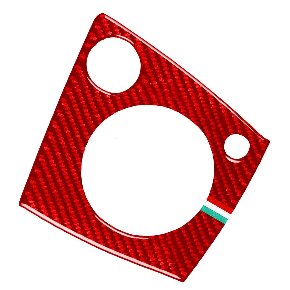 Gear Shift Panel Cover Trim for Alfa Romeo 159 Brera Spider (2006–2011) Carbon Fiber RedA