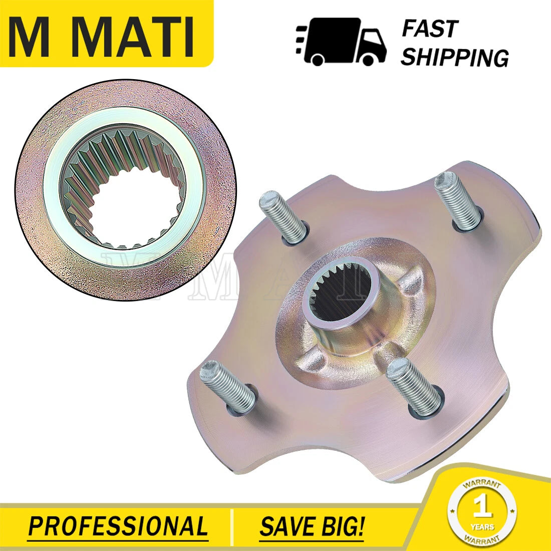 Rear Left/Right Wheel Hub for Honda FourTrax 300 TRX300 (1993–2000)
