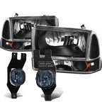 Headlight and Turn Signal Lamp Set + Smoked Fog Light for Super Duty (1999–2004)