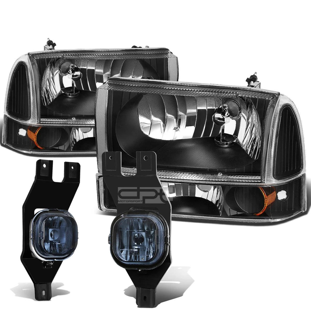 Headlight and Turn Signal Lamp Set + Smoked Fog Light for Super Duty (1999–2004)